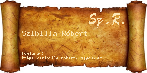 Szibilla Róbert névjegykártya
