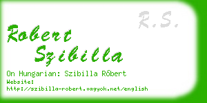 robert szibilla business card